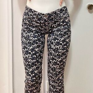 Tory Burch Navy Printed Jeans Size 28